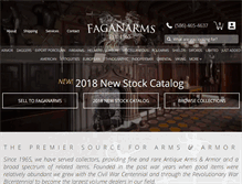 Tablet Screenshot of faganarms.com